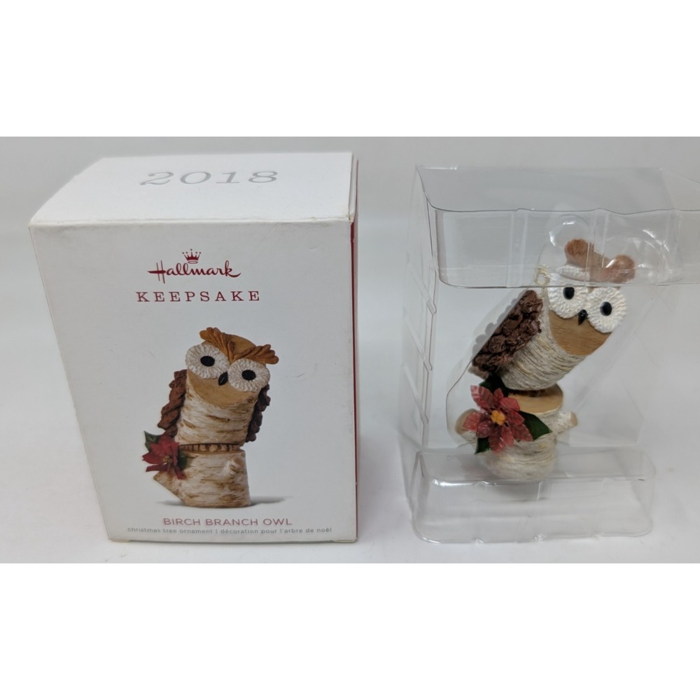 Hallmark Keepsake Birch Branch Owl Bird Christmas Ornament‎ 2018